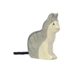 Figurine Holtztiger Chat Assis