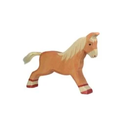 Figurine Holtztiger Cheval Marchant - Marron Clair