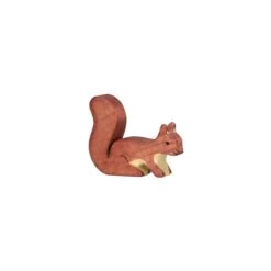 Figurine Holtztiger Ecureuil Debout - Marron