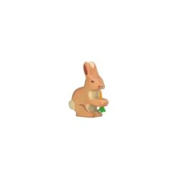 Figurine Holtztiger Lapin Avec Carotte