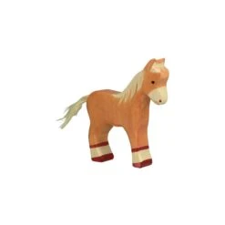 Figurine Holtztiger Poulain Debout - Marron Clair