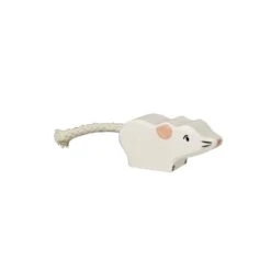 Figurine Holtztiger Souris BLANCHE