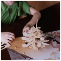 Kit Forêt - Construis Et Décore Ton Sapin De Noël En Bois -Divertissement Jeux Jouets Magasin kit activite nature fabrique ton sapin 2