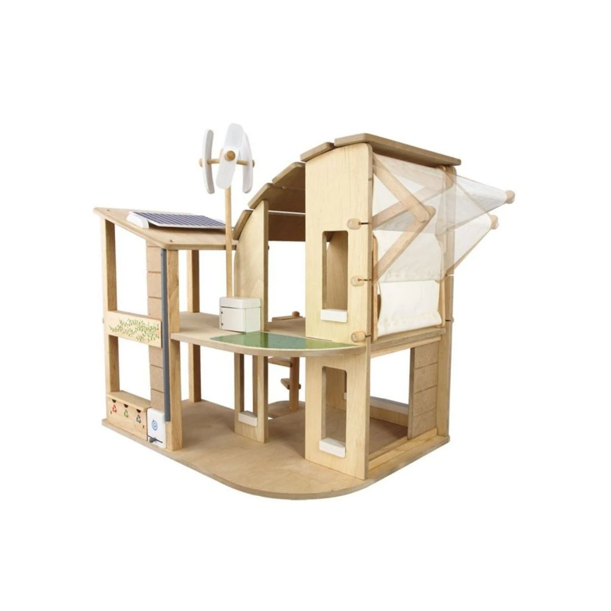 Plan Toys Maison En Bois Miniature - Ecologique Et Meublée 4 Plan Toys Maison En Bois Miniature - Ecologique Et Meublée – Image 2
