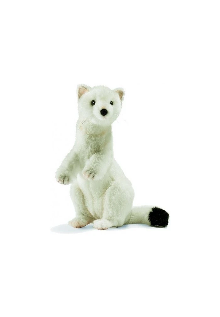 Hansa PELUCHE ANIMA HERMINE BLANCHE DRESSEE 22 CM 3 Hansa PELUCHE ANIMA HERMINE BLANCHE DRESSEE 22 CM
