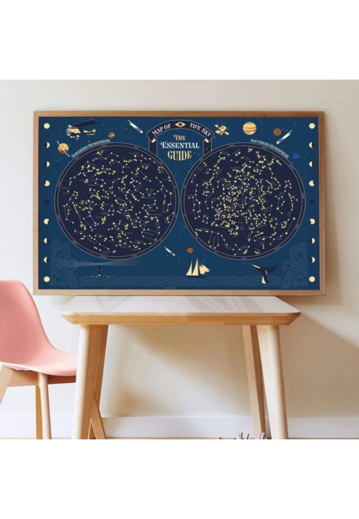 Poster Découverte Avec Stickers Carte Du Ciel PHOSPHO 4 Poster Découverte Avec Stickers Carte Du Ciel PHOSPHO – Image 2