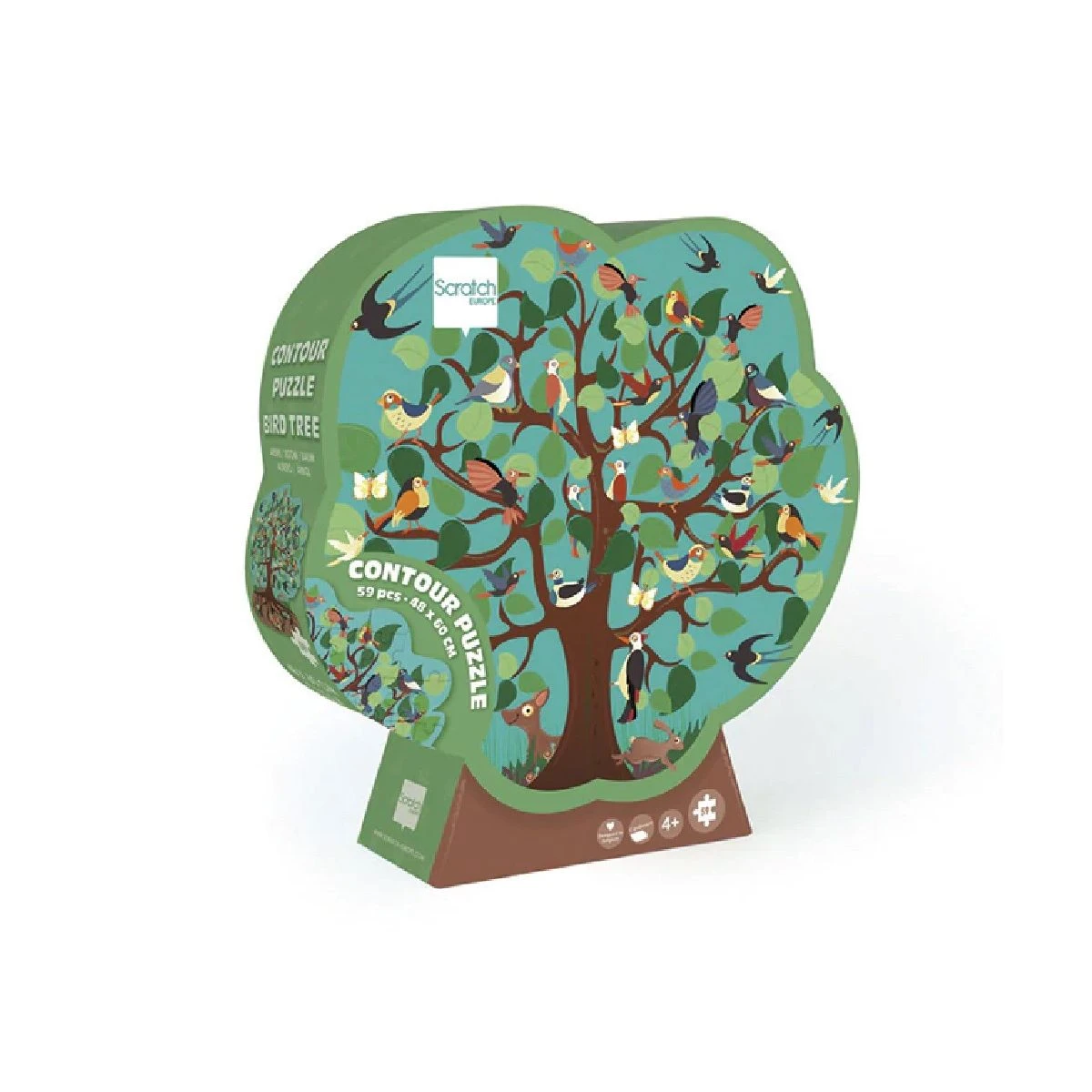 Dam Contour Puzzle Arbres Et Oiseaux 3 Dam Contour Puzzle Arbres Et Oiseaux