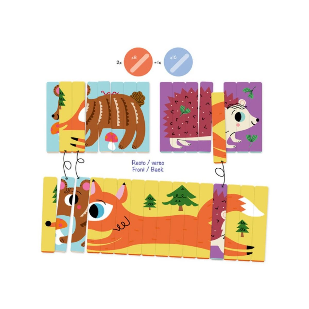 Puzzle Sticks Animaux De La Forêt 5 Puzzle Sticks Animaux De La Forêt – Image 3