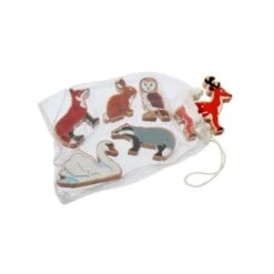 Lot De 6 Figurines En Bois Animaux De La Campagne -Divertissement Jeux Jouets Magasin sachet de 6 figurines en bois animaux de la campagne 1