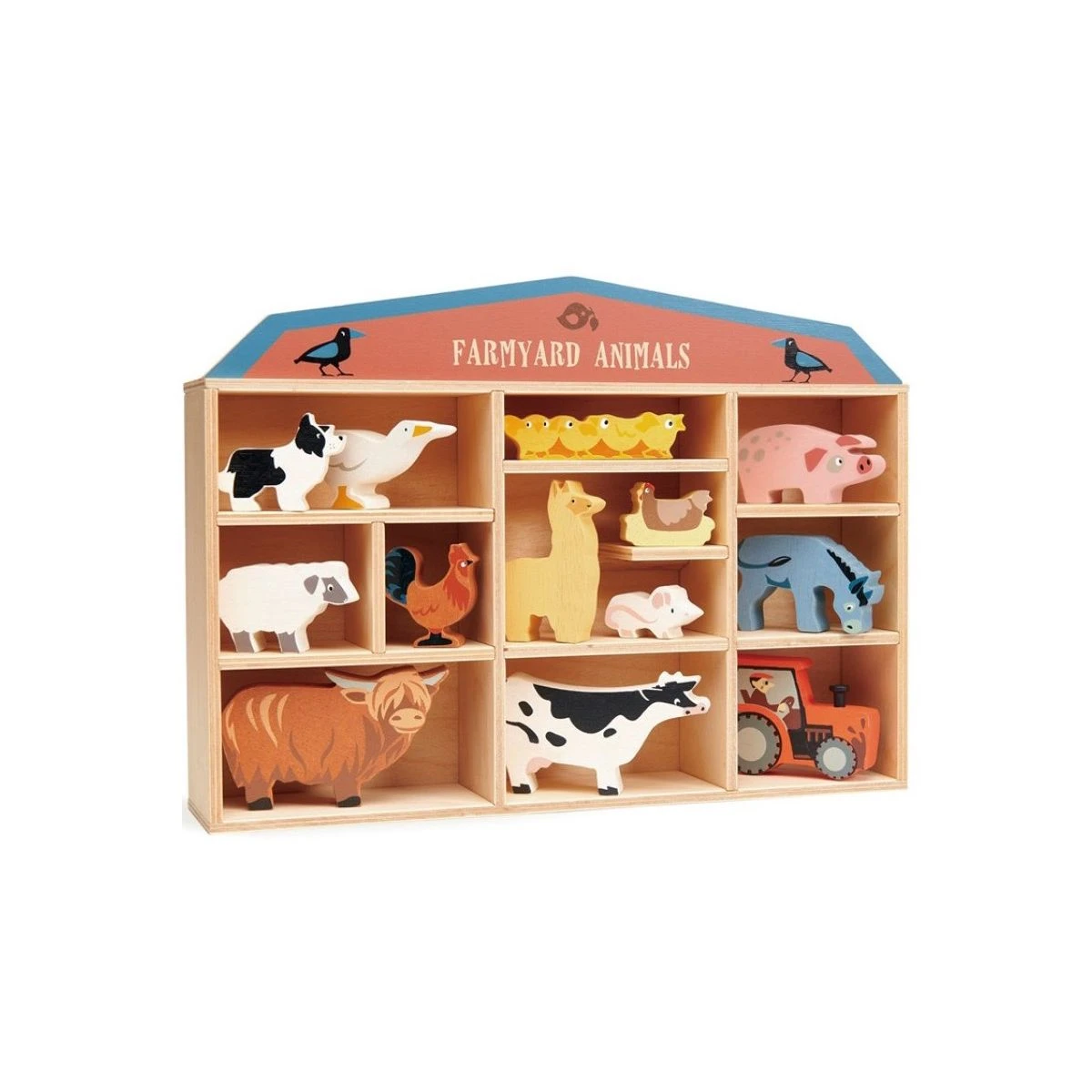 Dam Set D'animaux En Bois : Animaux De La Ferme 3 Dam Set D'animaux En Bois : Animaux De La Ferme