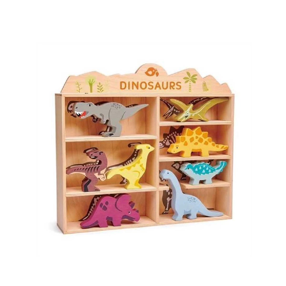 Dam Set D'animaux En Bois : Dinosaures 3 Dam Set D'animaux En Bois : Dinosaures